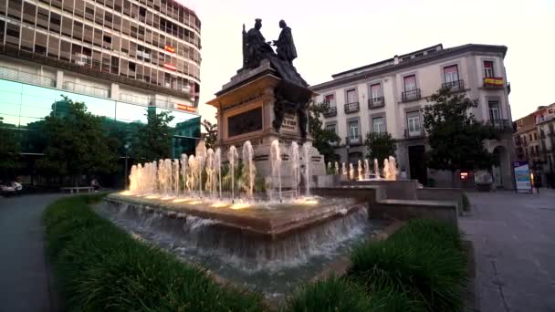 Mayo 2020 Granada España Vista Nocturna Isabella Zona Católica Granada — Vídeo de stock