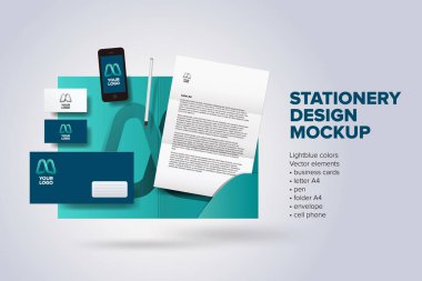 İleti örneği kurumsal kimlik tasarımı vektör alay