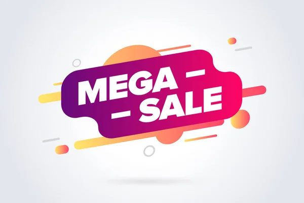 Sale Badge Banner Design Big Mega Sale Template Mockup Special — Stock Vector