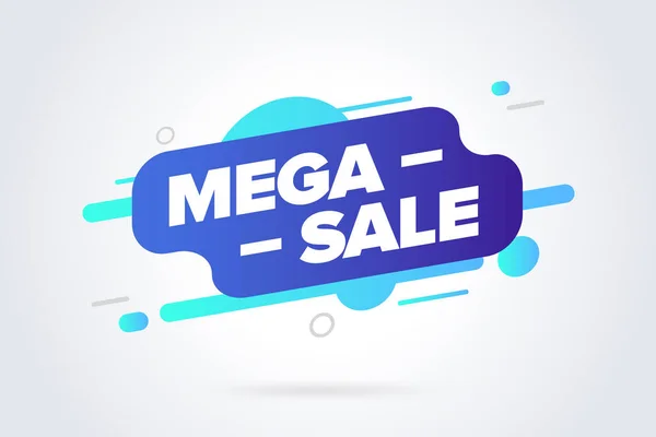 Σχεδίαση Του Banner Σήμα Πώλησης Μεγάλο Mega Πώληση Πρότυπο Κοροϊδεύω — Διανυσματικό Αρχείο