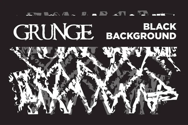 Grunge Vector Fondo Negro Textura Oscura Fondo Pantalla — Archivo Imágenes Vectoriales