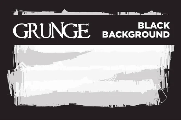 Grunge Vector Black Background Papel Parede Textura Escura — Vetor de Stock