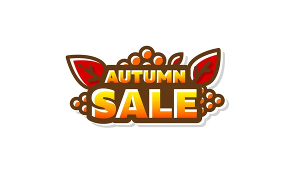 Verkauf Abzeichen Banner Vektor Herbst — Stockvektor