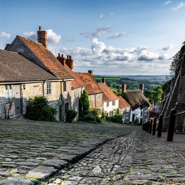 Gold Hill Shaftesbury Dorset Anglia — Zdjęcie stockowe