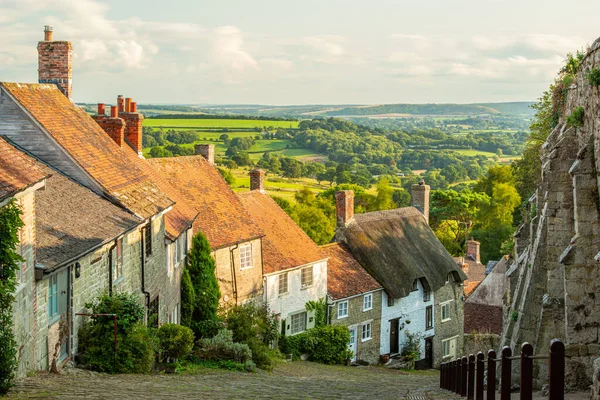 Gold Hill Shaftesbury Dorset Anglia — Zdjęcie stockowe