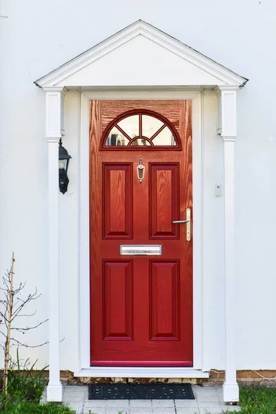 Vista Una Hermosa Casa Exterior Puerta Frontal Inglaterra — Foto de Stock
