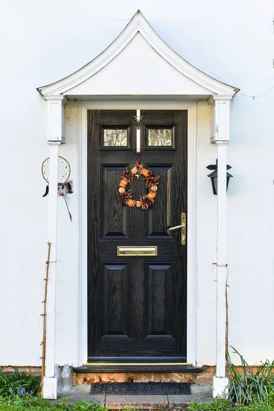 Vista Una Hermosa Casa Exterior Puerta Frontal Inglaterra — Foto de Stock