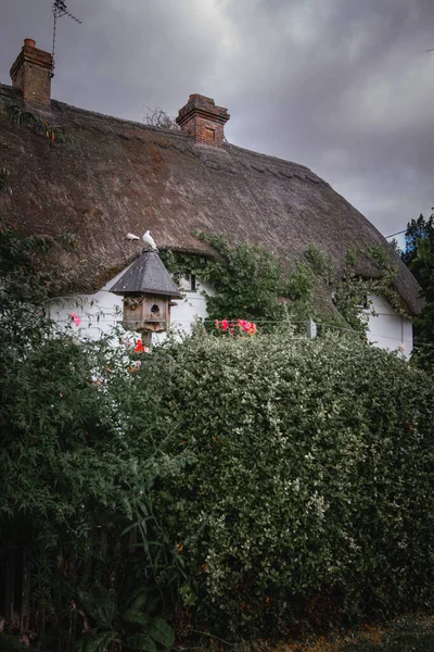 Thatched Cottage English Village House — Stock fotografie