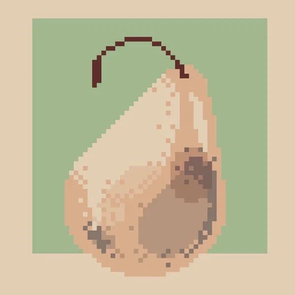 gray pixel pear pop art