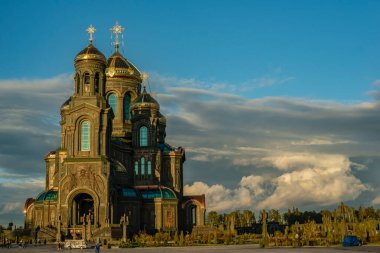 Park Patriot, Moskova bölgesi, Rusya - 30 Ağustos 2020: Rusya Silahlı Kuvvetleri 'nin Ana Katedrali.