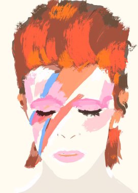 David bowie Ziggy stardust boyama