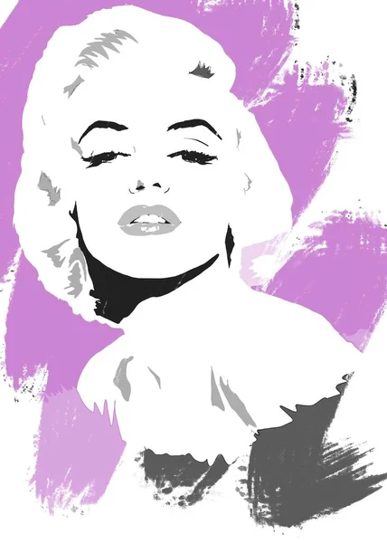 Marilyn Monroe Absztrakt Festés — Stock Fotó