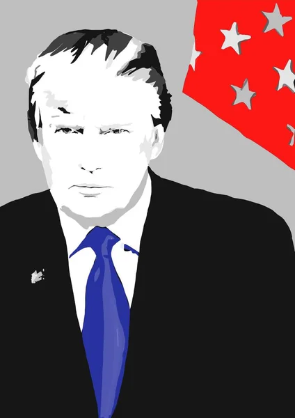 Donald Trump Ilustracja Redakcja Streszczenie — Zdjęcie stockowe