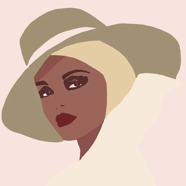 Illustration Biracial Multiracial Trendy Girl Woman Brown Skin Having Fun — Stock Photo, Image