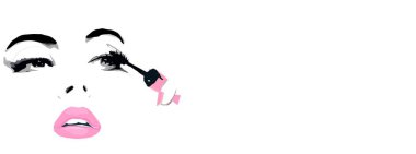 şekil makyaj koymak. kozmetik tasarım koyarak