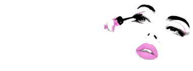 şekil makyaj koymak. kozmetik tasarım koyarak