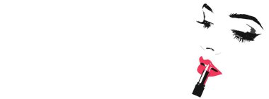 şekil makyaj koymak. kozmetik tasarım koyarak