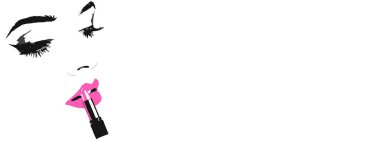 şekil makyaj koymak. kozmetik tasarım koyarak