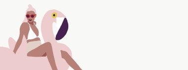 Moda afiş modeli afro Amerikan. Trendy kadın arka plan