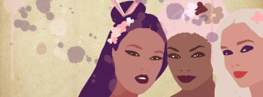 duvar kağıdı, poster veya baskı için arka plan veya afiş reklam yüksek çözünürlüklü jpeg için çizilmiş moda illüstrasyon el