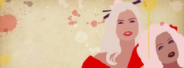 fashion illustration hand drawn for background or banner advertisement high resolution jpeg for wallpaper, poster or print