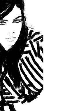 duvar kağıdı, poster veya baskı için arka plan veya afiş reklam yüksek çözünürlüklü jpeg için çizilmiş moda illüstrasyon el