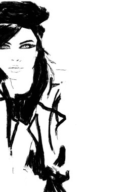 duvar kağıdı, poster veya baskı için arka plan veya afiş reklam yüksek çözünürlüklü jpeg için çizilmiş moda illüstrasyon el