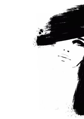 duvar kağıdı, poster veya baskı için arka plan veya afiş reklam yüksek çözünürlüklü jpeg için çizilmiş moda illüstrasyon el