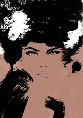 dijital boya ile boyama kadın