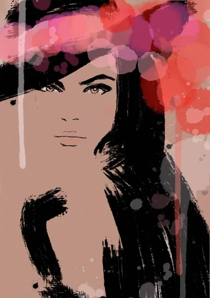 dijital boya ile boyama kadın