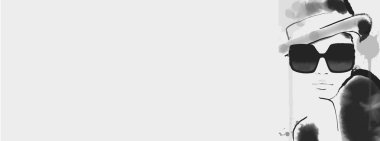 Sevimli moda illüstrasyon el arka plan veya afiş reklam için çizilmiş. yüksek çözünürlüklü jpeg duvar kağıdı, poster ve baskı