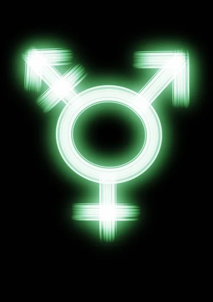 Gender Symbole Neonfarben — Stockfoto