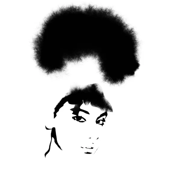 Afrikaanse Vrouw Aan Het Schilderen Zwart Meisje Met Tulband — Stockfoto