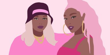 Siyahi gençler. Gençler siyahtır. Renkli kızlar. Afrikalı kadınlar