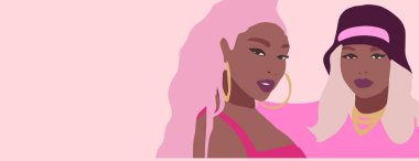 Siyahi gençler. Gençler siyahtır. Renkli kızlar. Afrikalı kadınlar