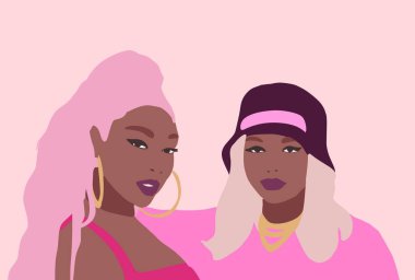 Siyahi gençler. Gençler siyahtır. Renkli kızlar. Afrikalı kadınlar