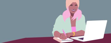 Siyah kız yaşam tarzı illüstrasyonu. Afrikalı Amerikalı kadın mutlu.