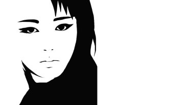 Asyalı kadın yüzü, resim 