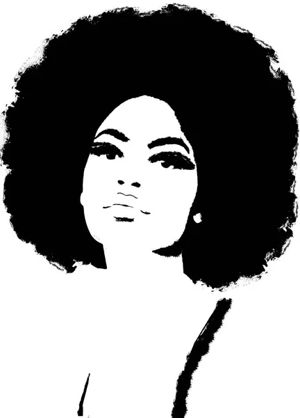 Mujer Pelo Afro Retrato Chica Negra — Foto de Stock