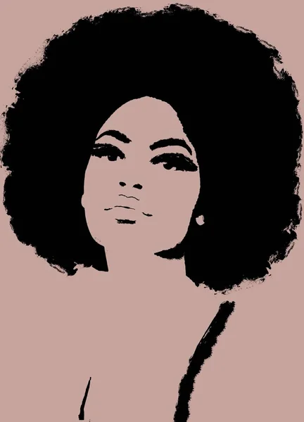 Afro saçlı kadın. Portre siyah kız.
