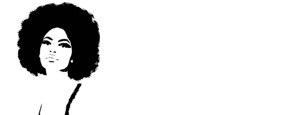 Kobieta Afro Włosami Portret Czarnej Dziewczyny — Zdjęcie stockowe