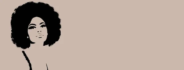 Mujer Pelo Afro Retrato Chica Negra —  Fotos de Stock