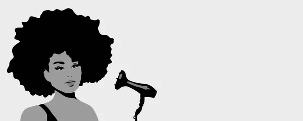Schwarze Frau Afro Haarkunst — Stockfoto