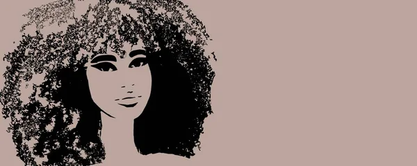 Svart Kvinna Afro Hår Konst — Stockfoto