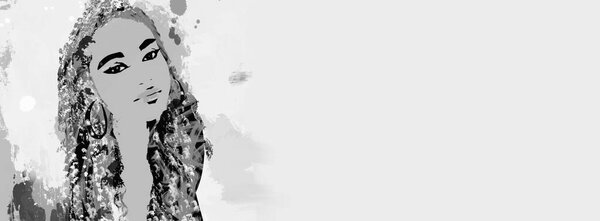 Африканская женщина-афро