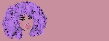 Siyah kadın afro saç sanatı