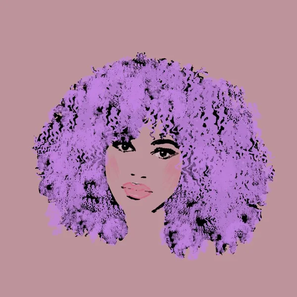Чорна Жінка Мистецтві Волосся — стокове фото