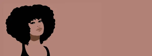 Schwarzafrikanische Frau Mit Afro Haaren — Stockfoto