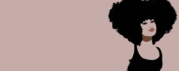 Černá Africká Žena Afro Vlasy — Stock fotografie