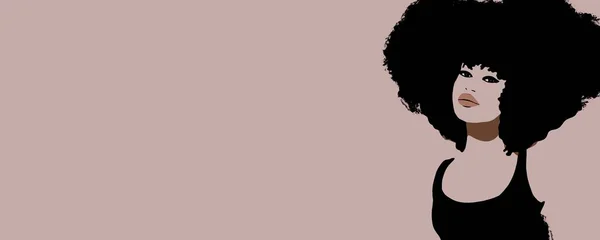 Mulher Negra Africana Com Cabelo Afro — Fotografia de Stock